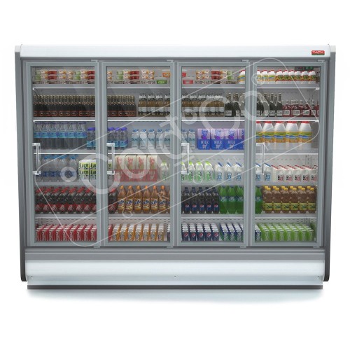 ColdCo Parisa-3750 Remote Glass Hinged Door Multi Deck Cabinet Height - 205