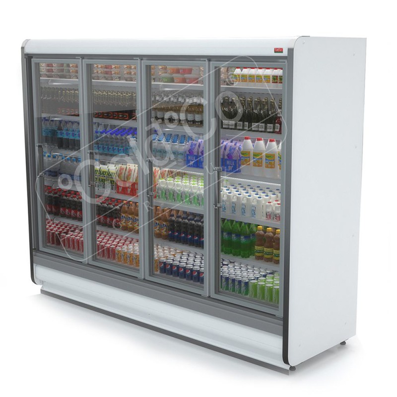 ColdCo Parisa-2500 Remote Glass Hinged Door Multi Deck Cabinet Height - 220