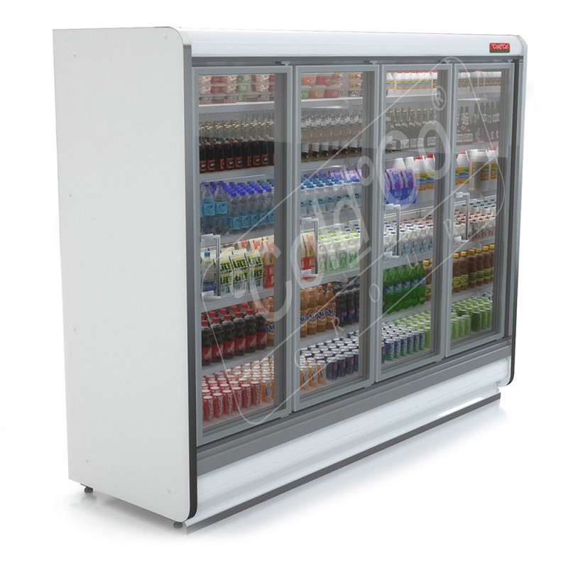 ColdCo Parisa-3750 Remote Glass Hinged Door Multi Deck Cabinet Height - 205