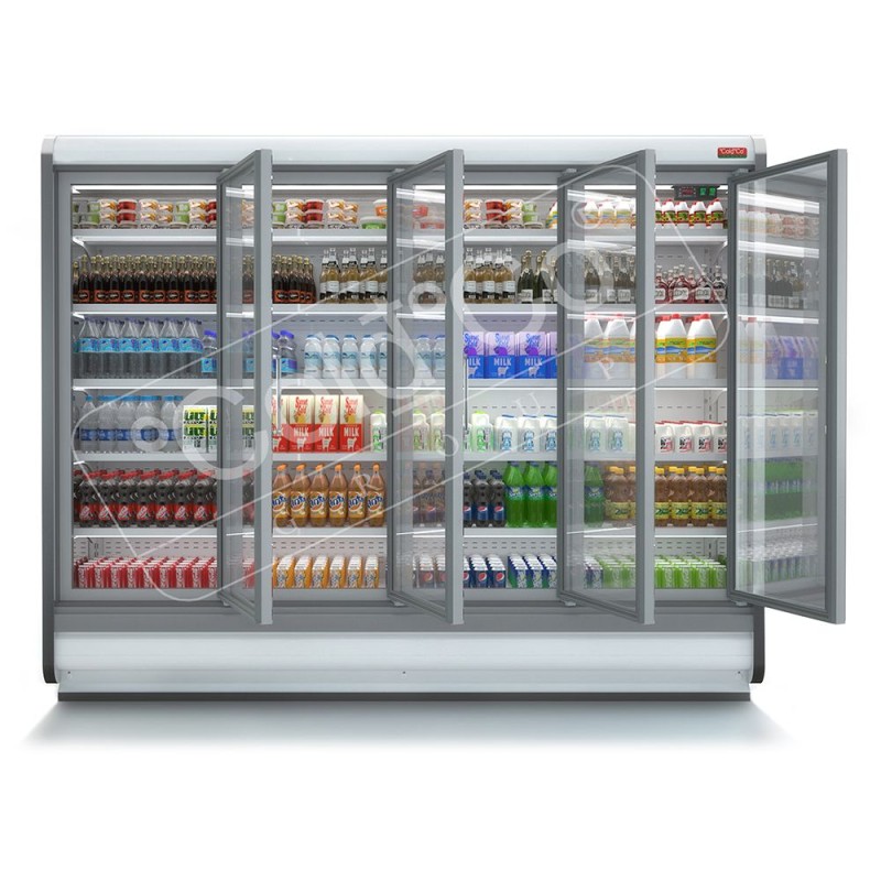 ColdCo Parisa-2500 Remote Glass Hinged Door Multi Deck Cabinet Height - 220